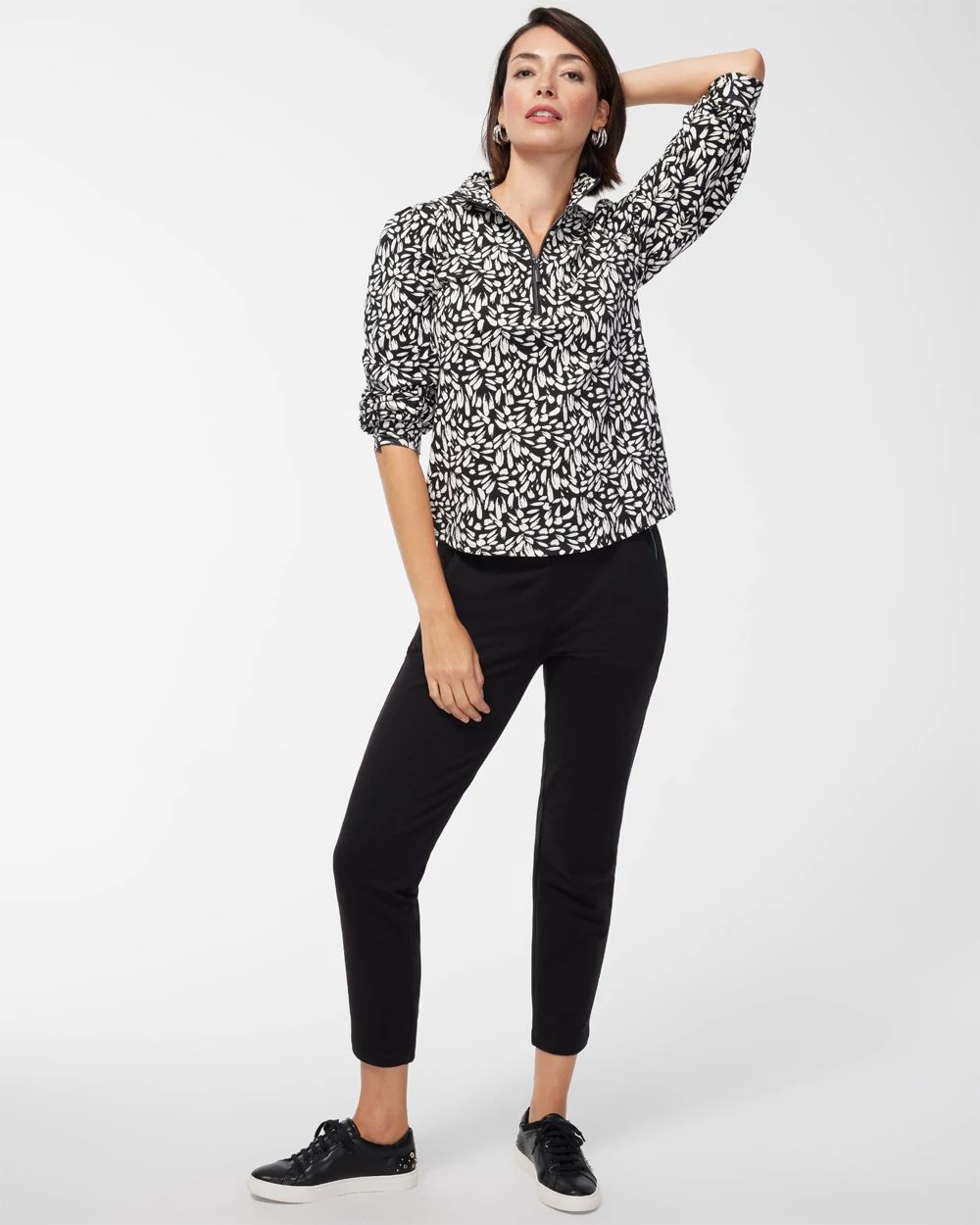 Zenergy French Terry Print Half Zip Pullover
