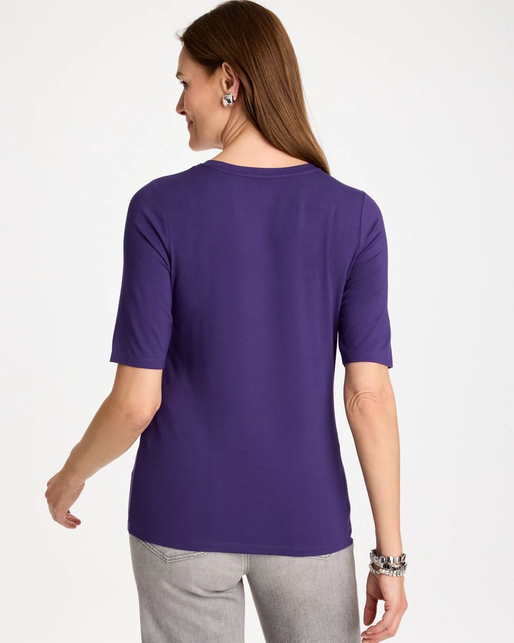 Touch of Cool™ Elbow Sleeve Tee click to view larger image.