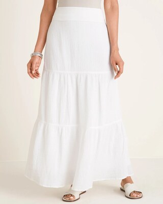 Tiered Gauze Maxi Skirt