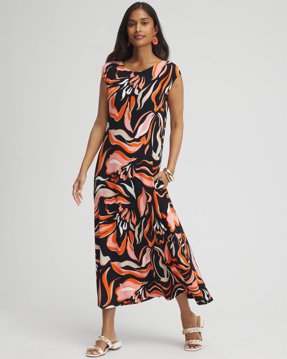 Travelers™ Floral V-Back Maxi Dress