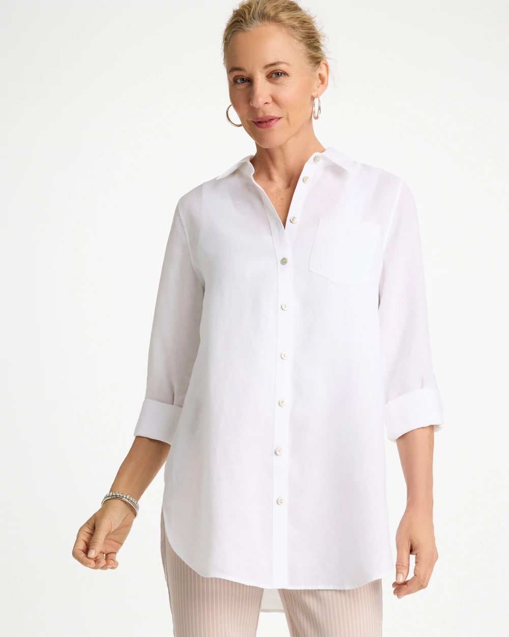 No Iron™ Linen Tunic, photo 1 of 4