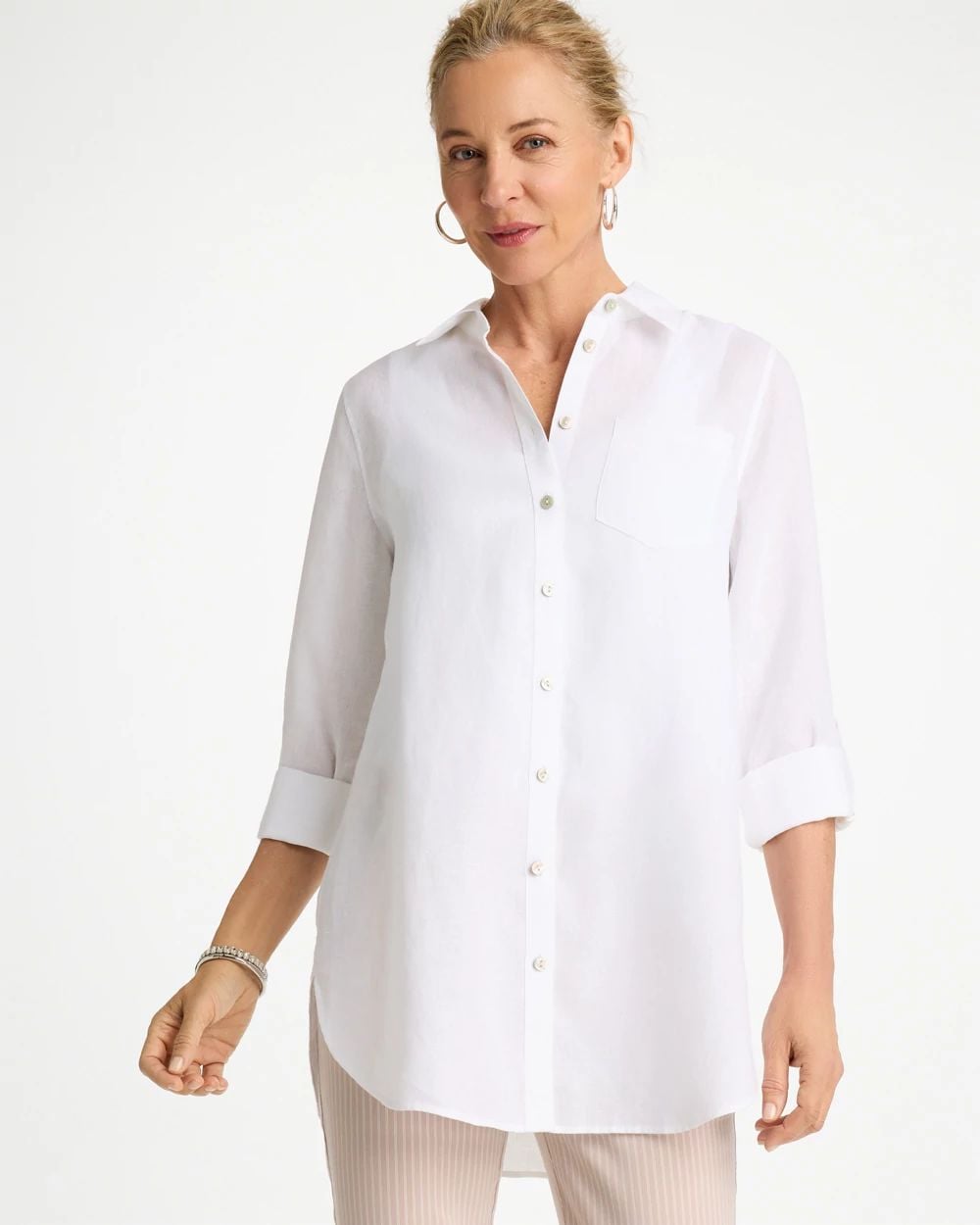 No Iron™ Linen Tunic click to view larger image.