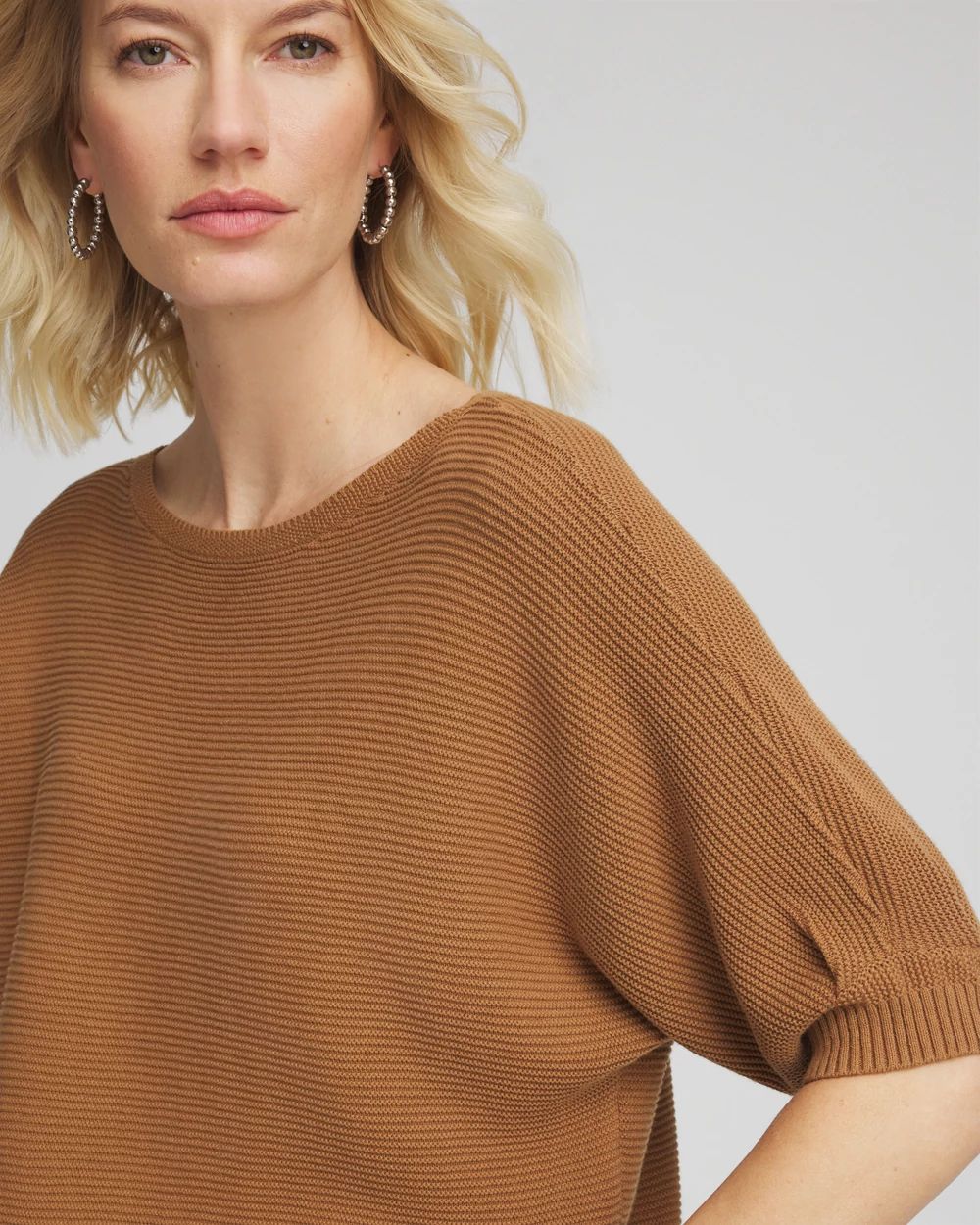 Ribbed Combed Cotton Sweater