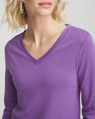 Everyday 3/4 Sleeve V-Neck Tee click to view larger image.