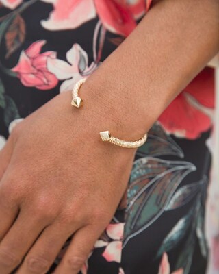 Goldtone Mesh Bangle Bracelet