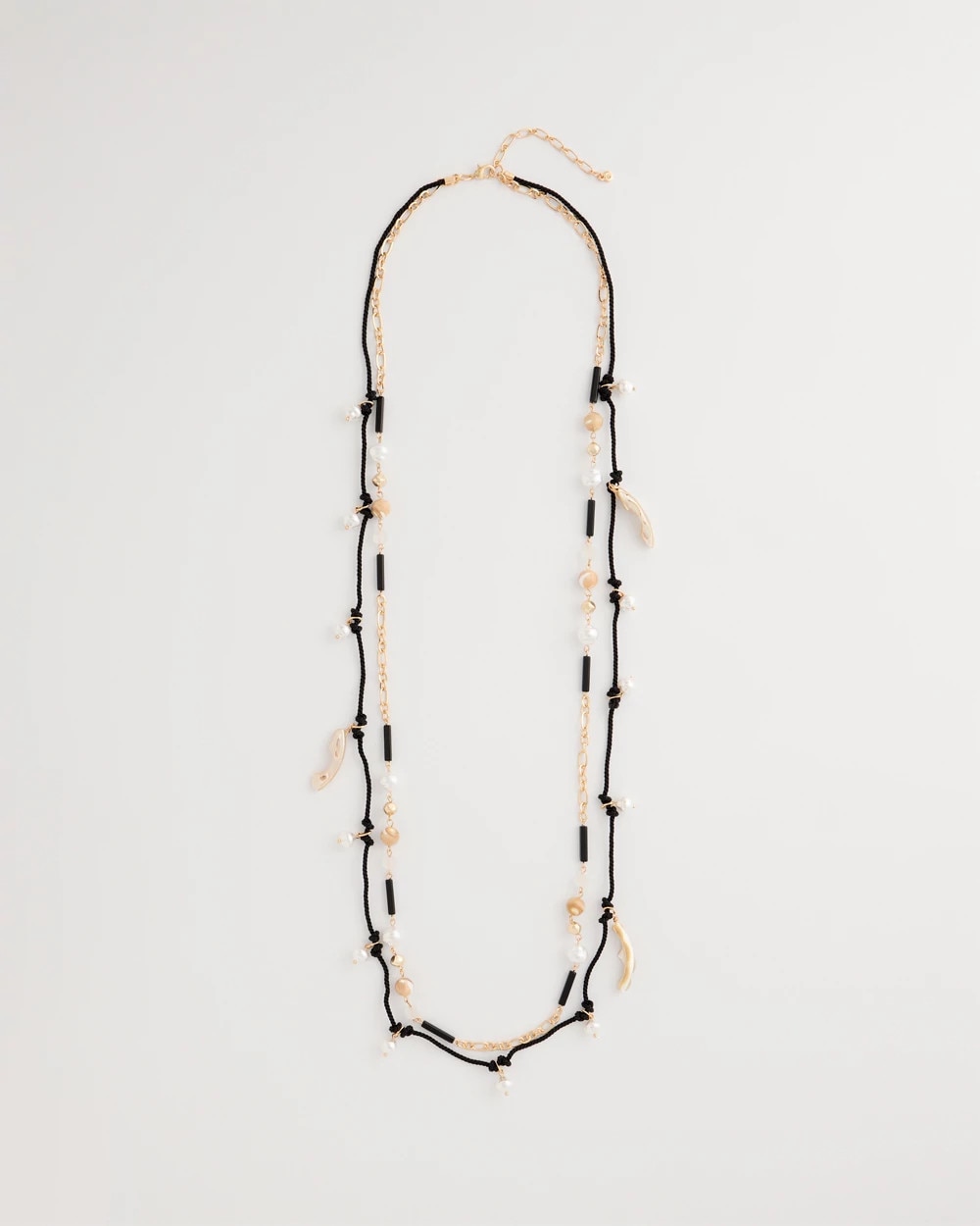 Rope Beaded Multi-Strand Necklace