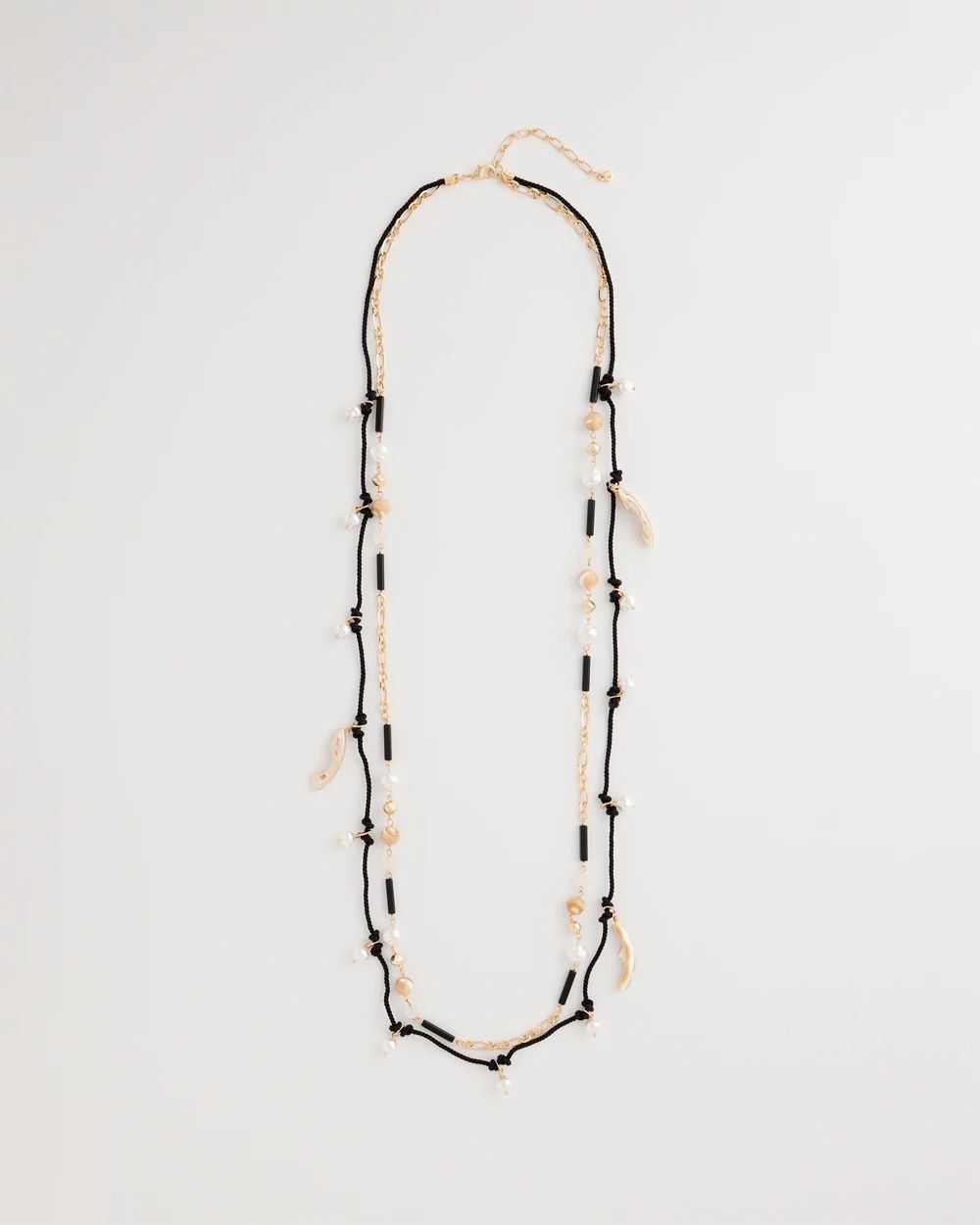 Rope Beaded Multi-Strand Necklace