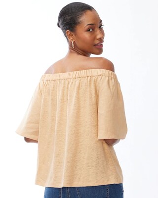 Linen Off-Shoulder Tee