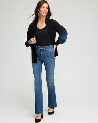 Cashmere Blend Pleated Cardigan