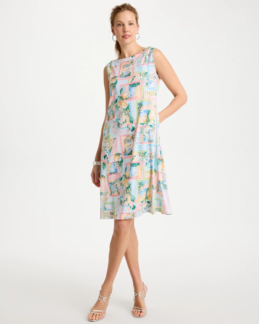 Jersey Knit Positano Shift Dress