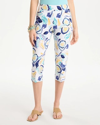 Brigitte™ Slim Handpainted Pull-On Capri