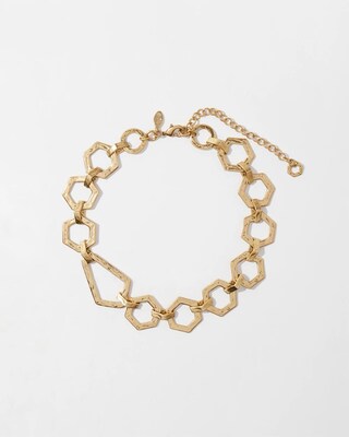 Gold Tone Bib Necklace