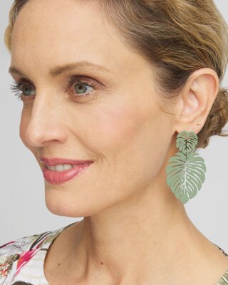 No Droop™ Green Leaf Earrings