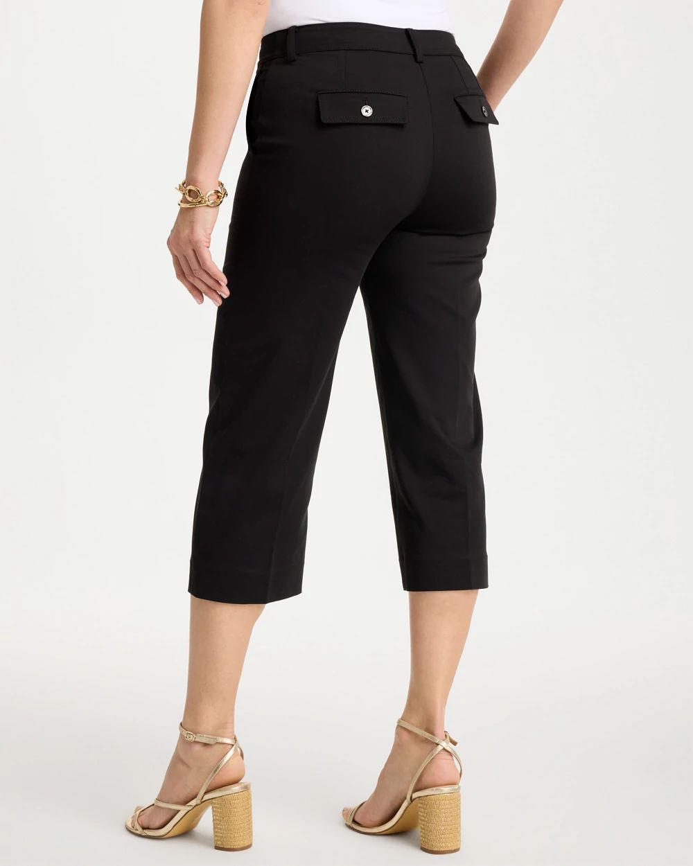 Emme Sateen Straight Capri Pants