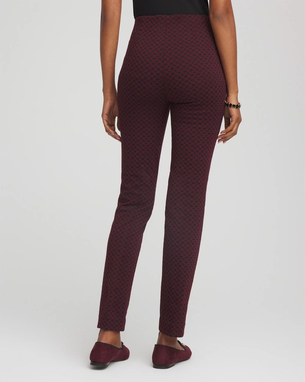 Circle Jacquard Juliet Slim Ankle Pants