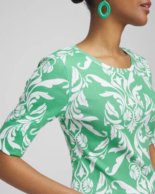 Swirl Jewel Neck Tee