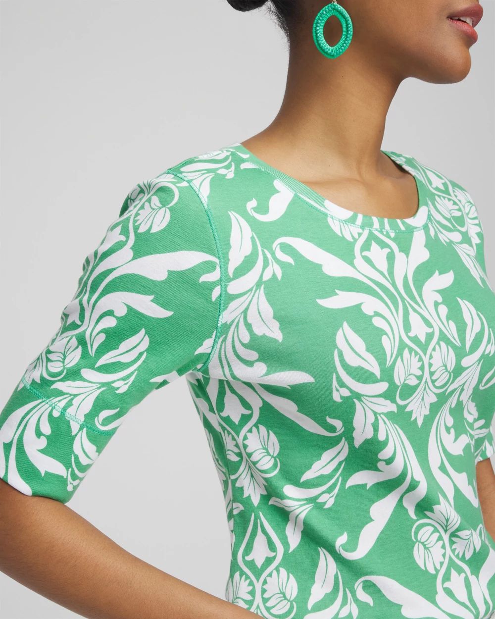 Swirl Jewel Neck Tee