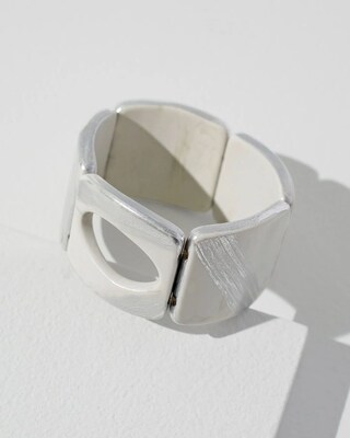 Modern Link Stretch Cuff Bracelet