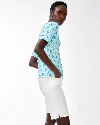 Ikat Pima Elbow Sleeve Tee