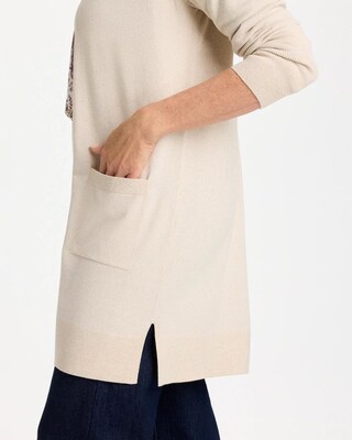 Ella Metallic Pocketed Cardigan click to view larger image.