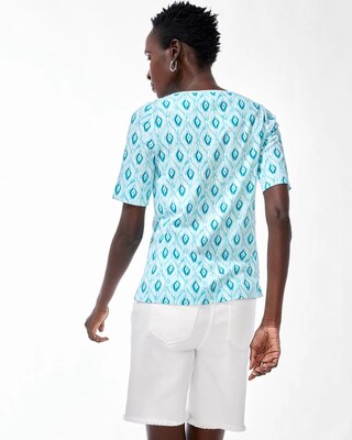 Ikat Pima Elbow Sleeve Tee