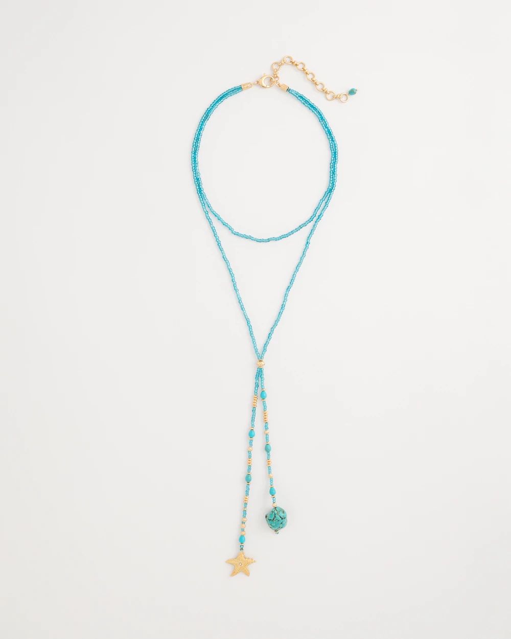 Genuine Turquoise Stone Y-Necklace