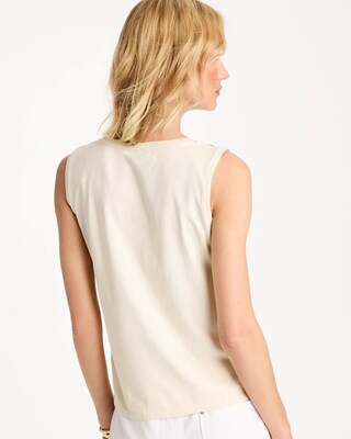 Caviar Trim Floral Tank click to view larger image.