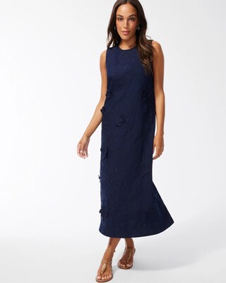 3D Applique Maxi Dress