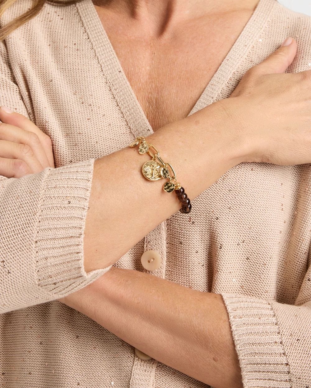 Neutral Link Charm Bracelet click to view larger image.