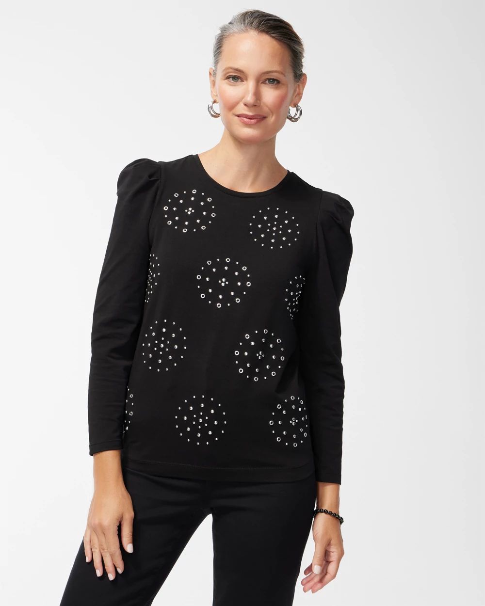 Studded Long Sleeve Tee