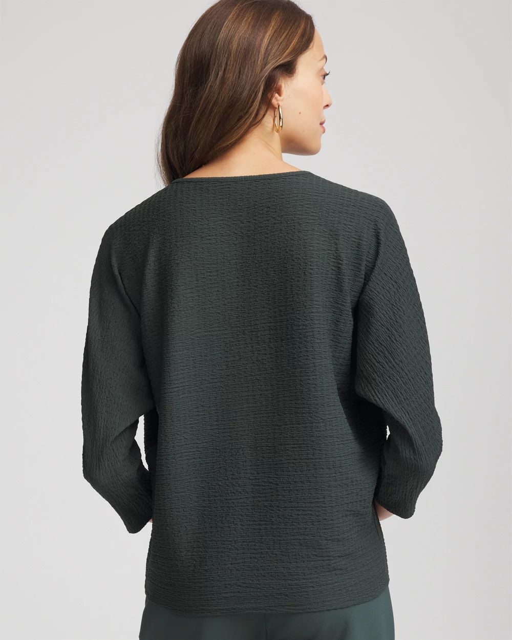 Textured Tapered-Hem Top