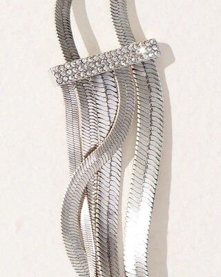 Silver Long Multi-Strand Necklace