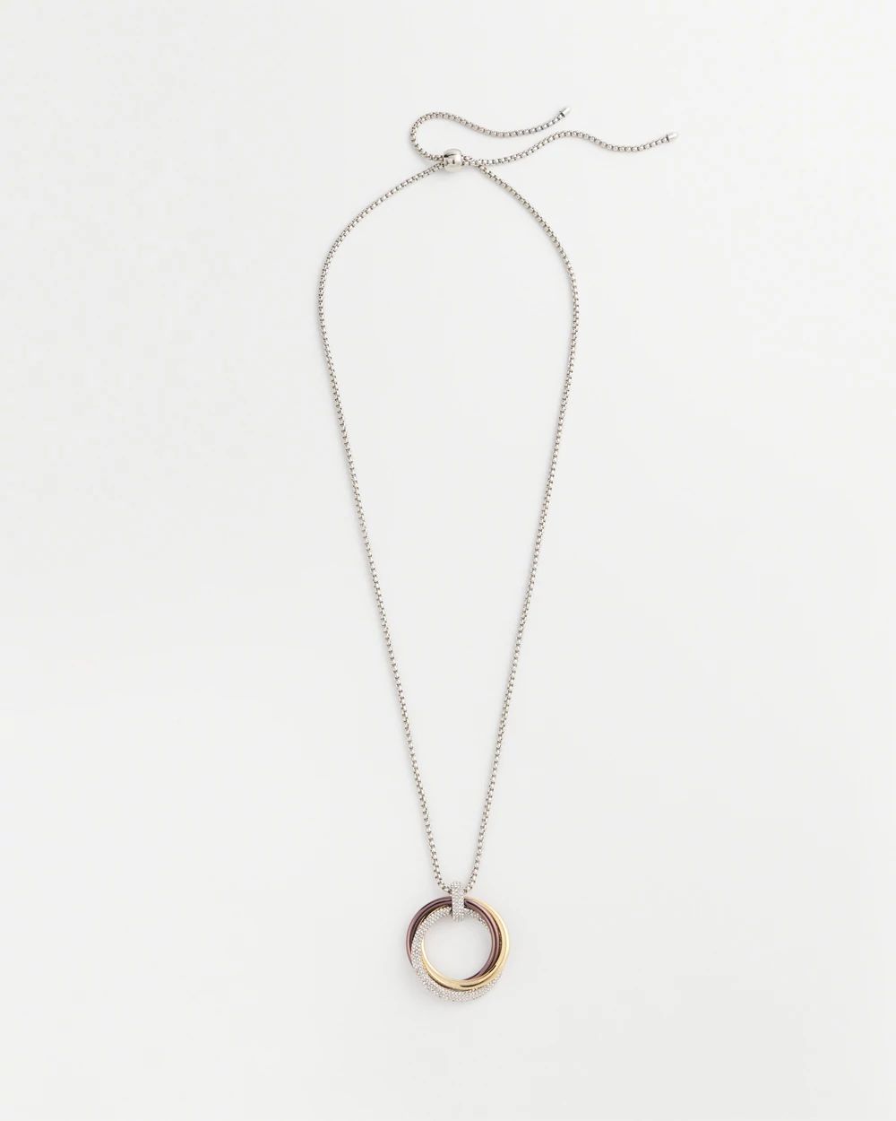Adjustable Pavé Pendant Necklace