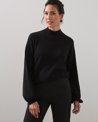 Black Label Go Beaded Cashmere Sweater