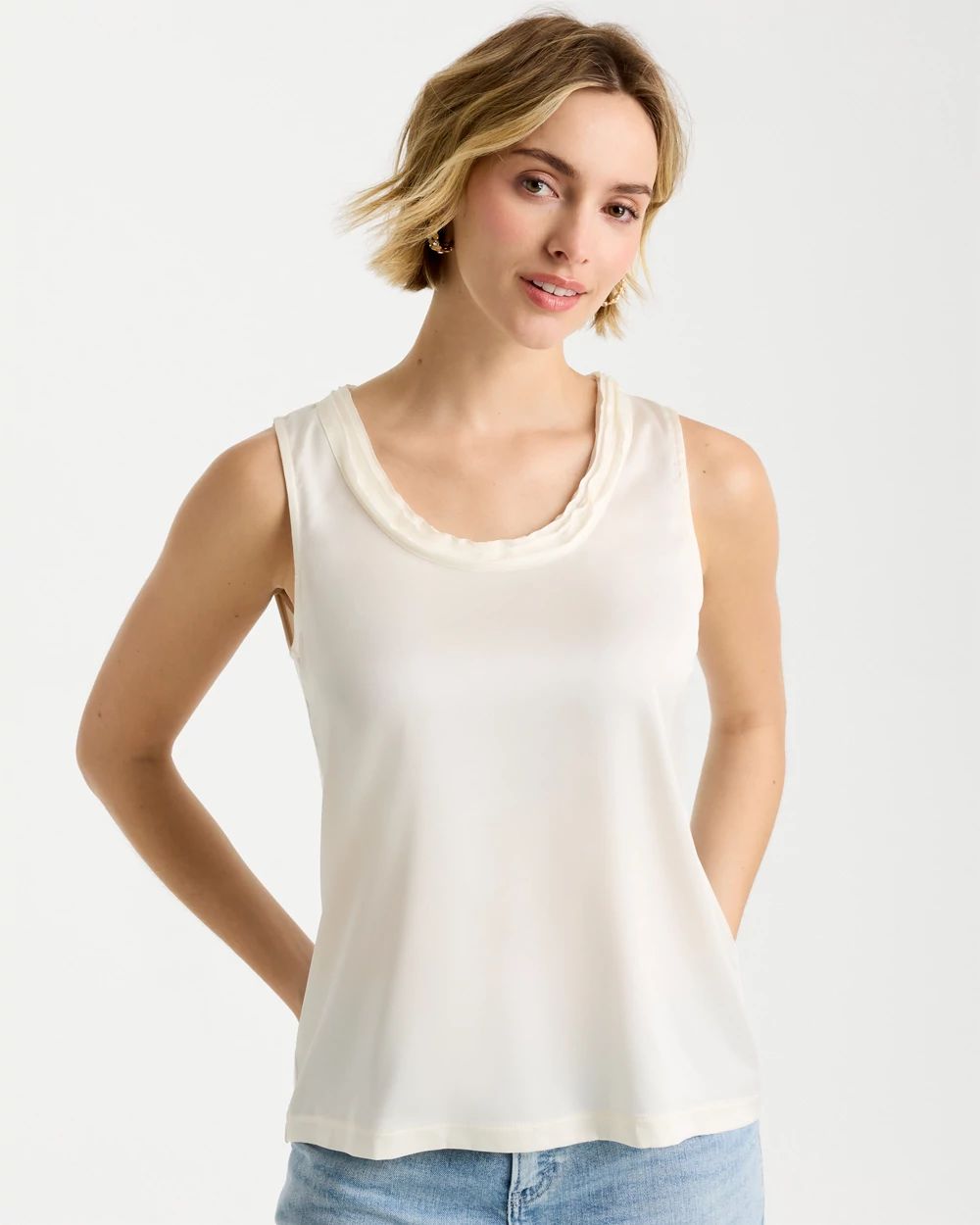 Jersey Satin Tank Top