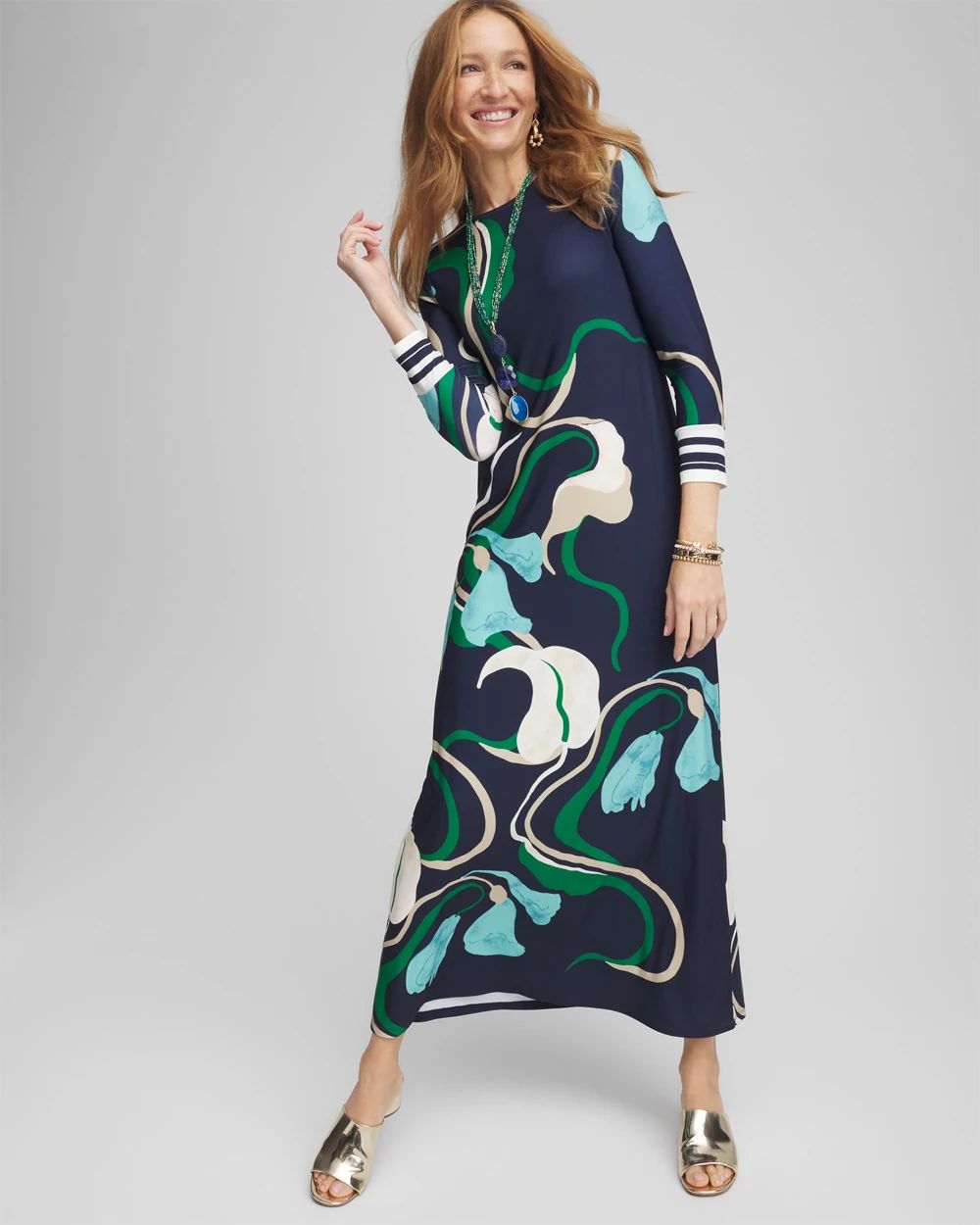 Long Sleeved Jersey Dress click to view larger image.