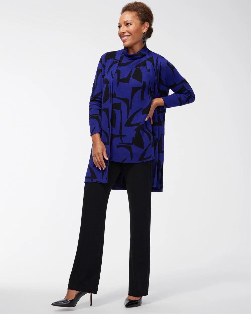 Travelers Collection Jacquard Cardigan