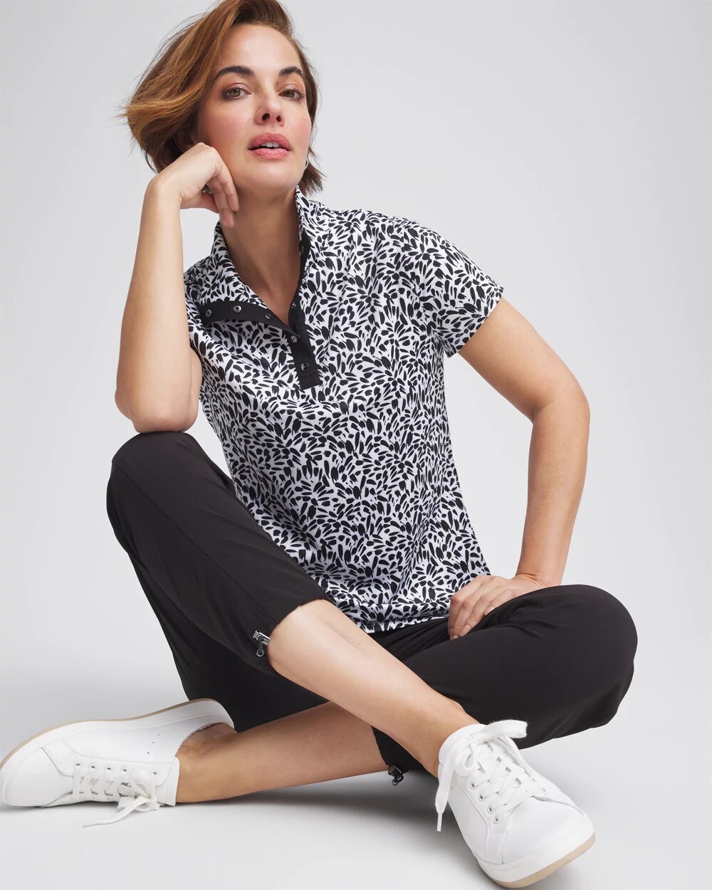 Zenergy® UPF Mockneck Short-Sleeve Top
