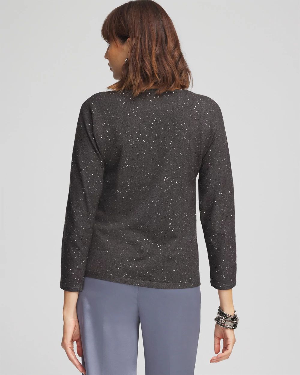 Scattered Sequin Pullover Sweater