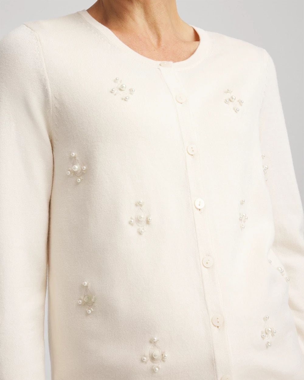 Ella Embellished Crewneck Cardigan
