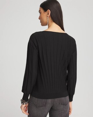 Pleated Long Sleeve Sweater click to view larger image.