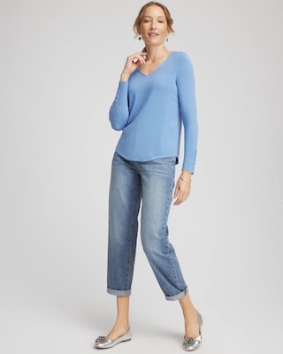 Ella V-Neck Pullover Sweater click to view larger image.