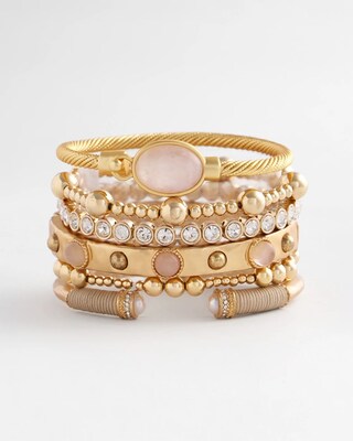 Pink Cuff Hinge Bracelet click to view larger image.