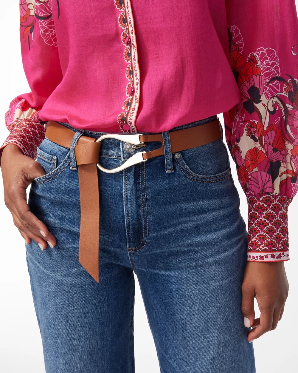 Leather Single Strap Tie Belt