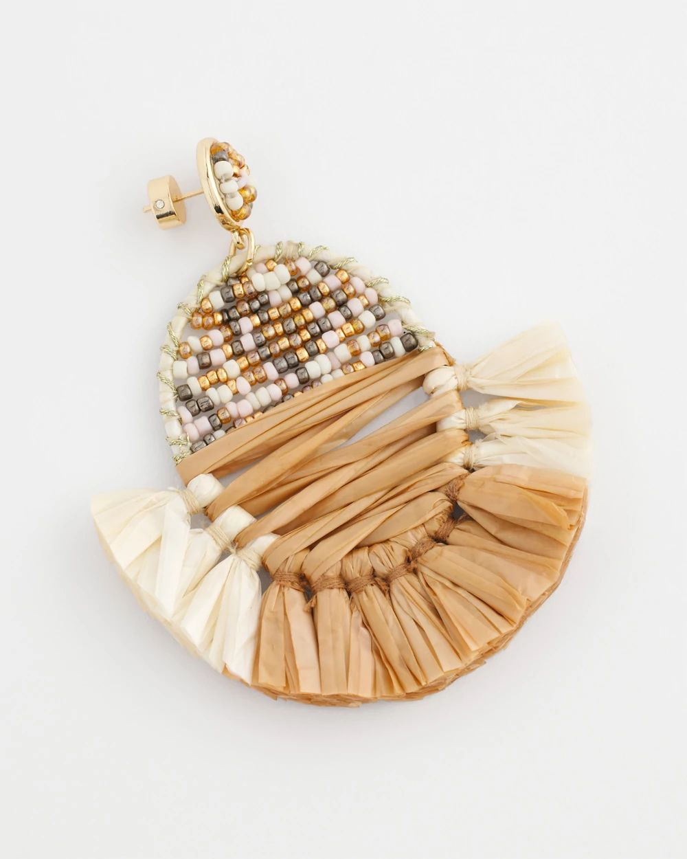 No Droop® Raffia Seed Bead Earrings