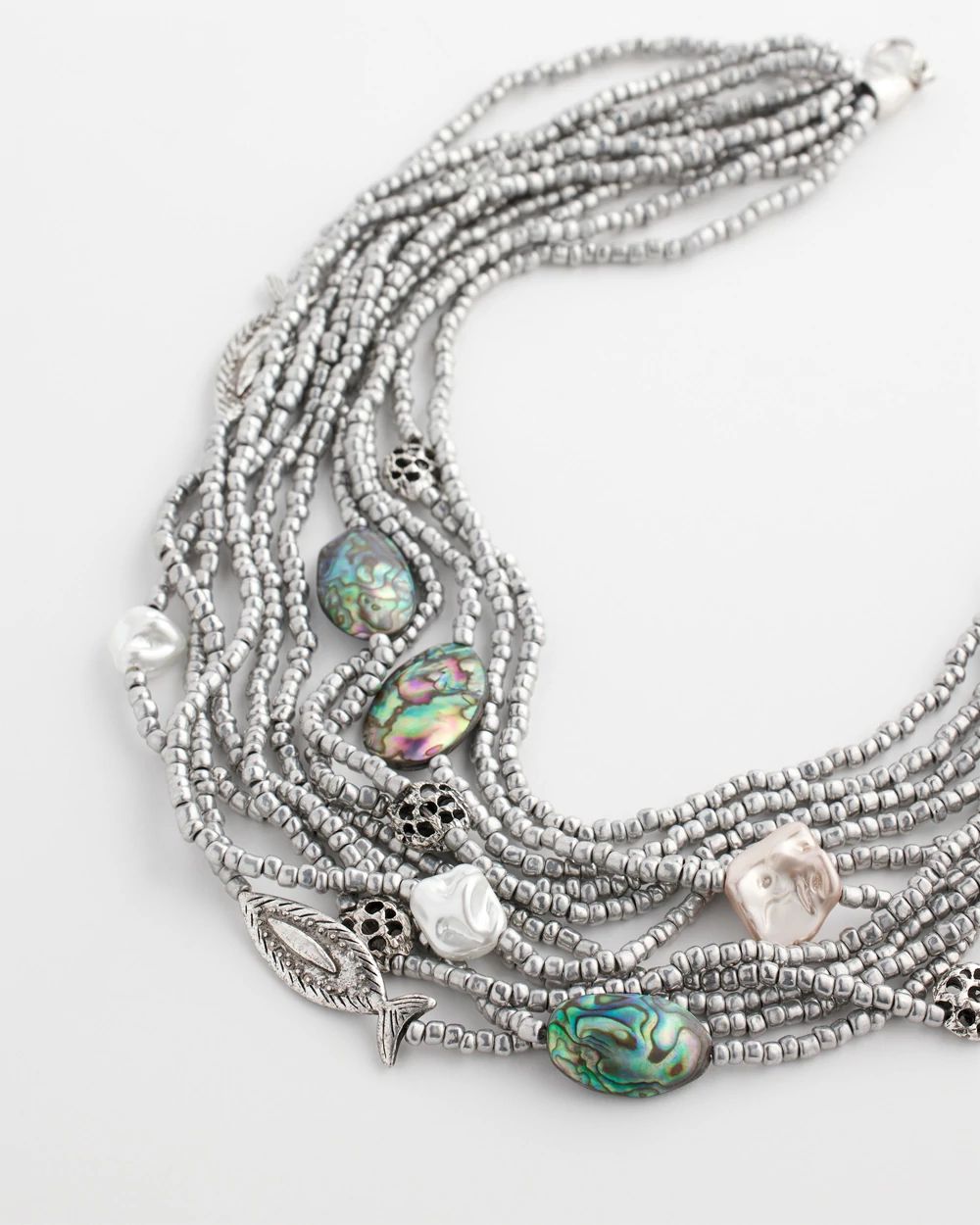 Chico's Originals Seed Bead Ocean Necklace