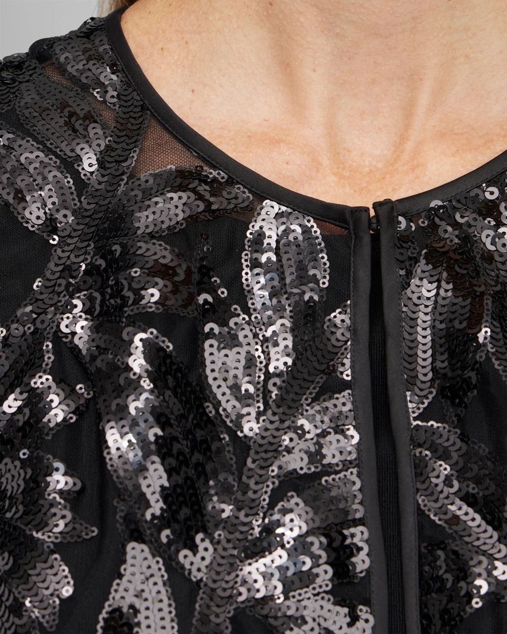 Travelers Collection Floral Sequin Jacket