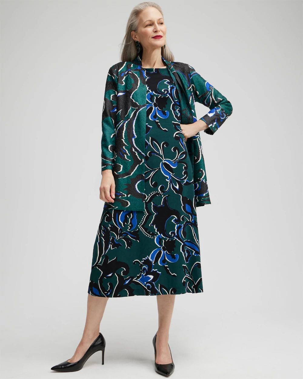 Travelers Floral Bell Sleeve Dress