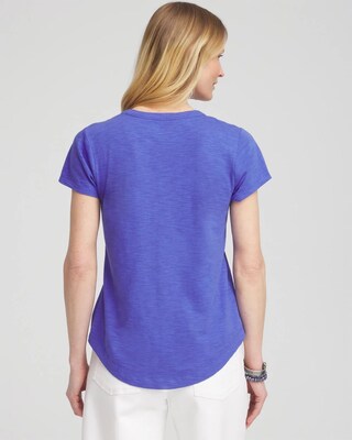 Cap Sleeve V-neck Tee