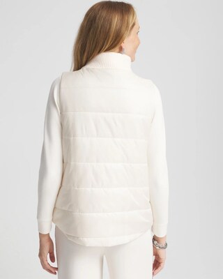 Zenergy® Luxe Ribbed-Knit Puffer Vest click to view larger image.